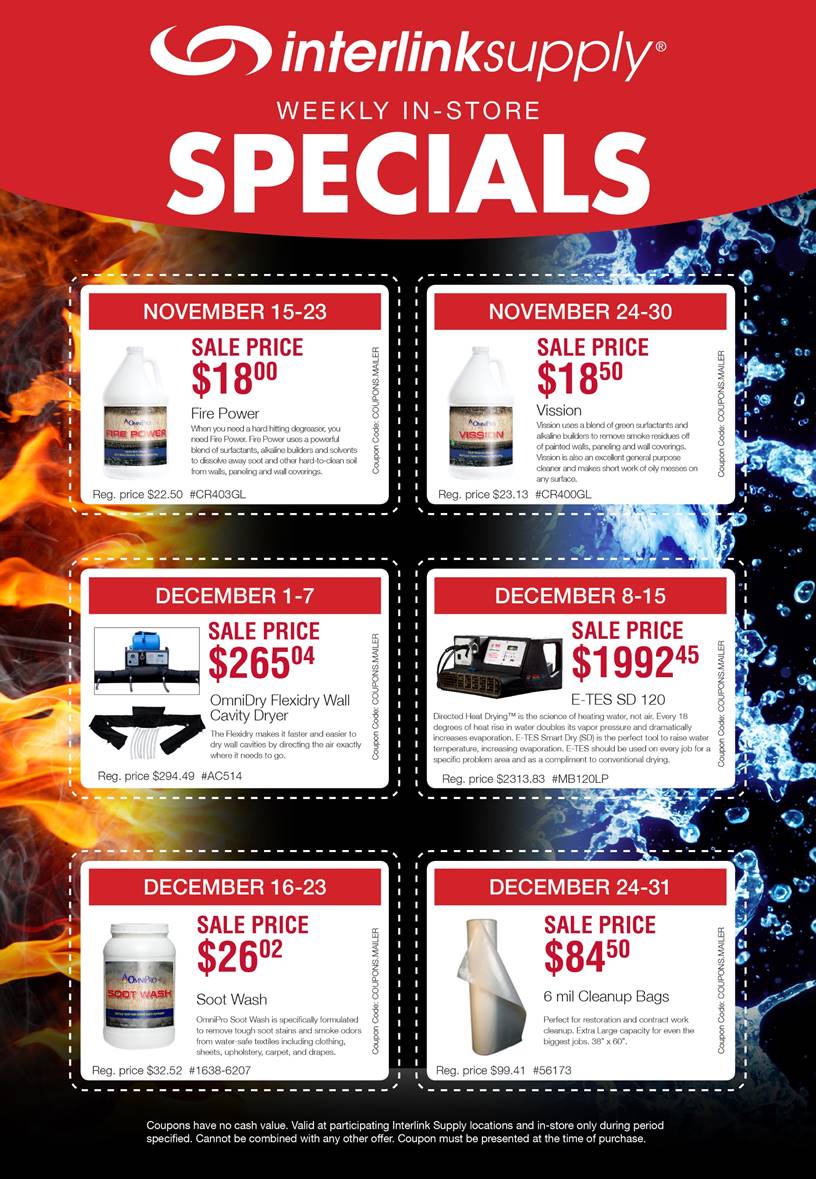 Interlink Supply in store weekly specials